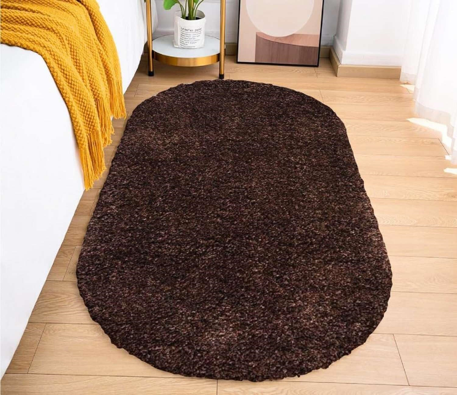 Luxe Mist Oval Shaggy Carpet and Rug