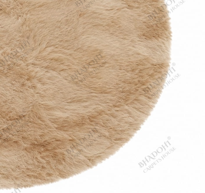 Tuscan Soft & Fluffy Cloud Fur Round Carpet & Rug