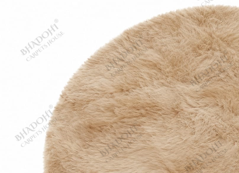 Tuscan Soft & Fluffy Cloud Fur Round Carpet & Rug