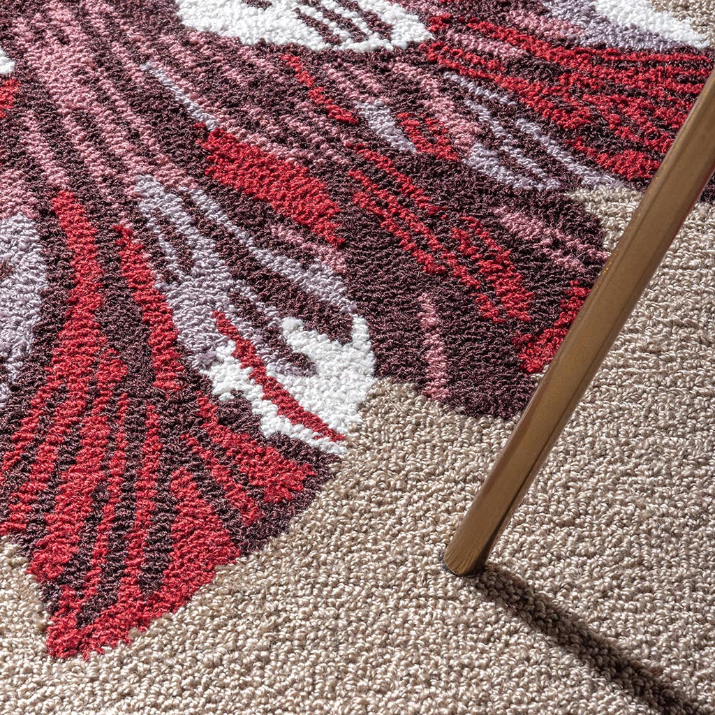Minimal Bloom Foliage Hand-Tufted Rug