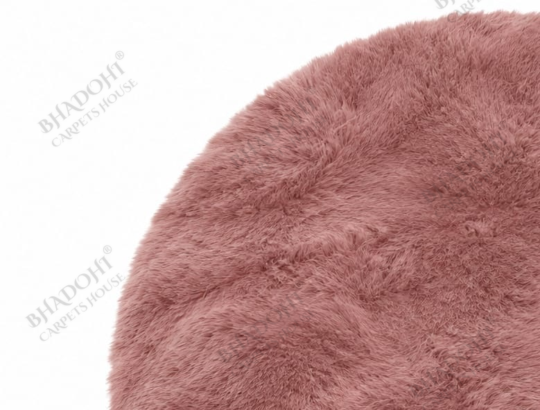 Mink Soft & Fluffy Cloud Fur Round Carpet & Rug