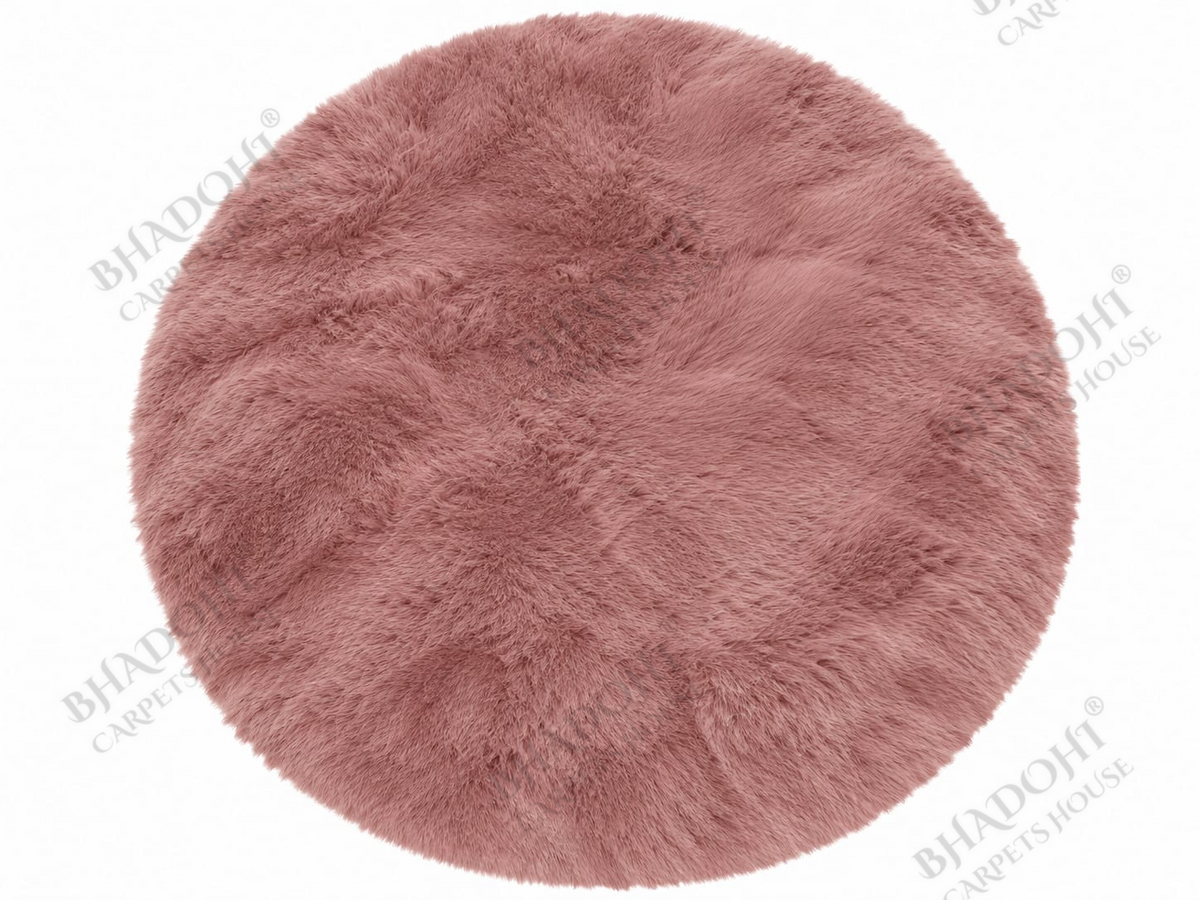 Mink Soft & Fluffy Cloud Fur Round Carpet & Rug