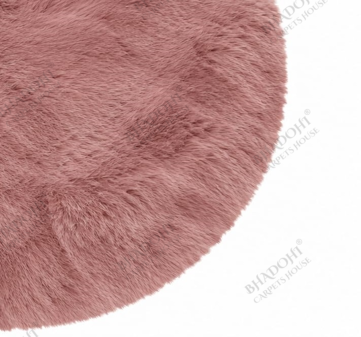 Mink Soft & Fluffy Cloud Fur Round Carpet & Rug