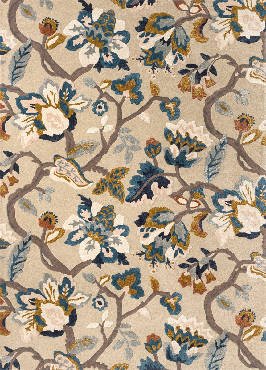 Mughal Garden Foliage Viscose Silk & Wool Carpet & Rug