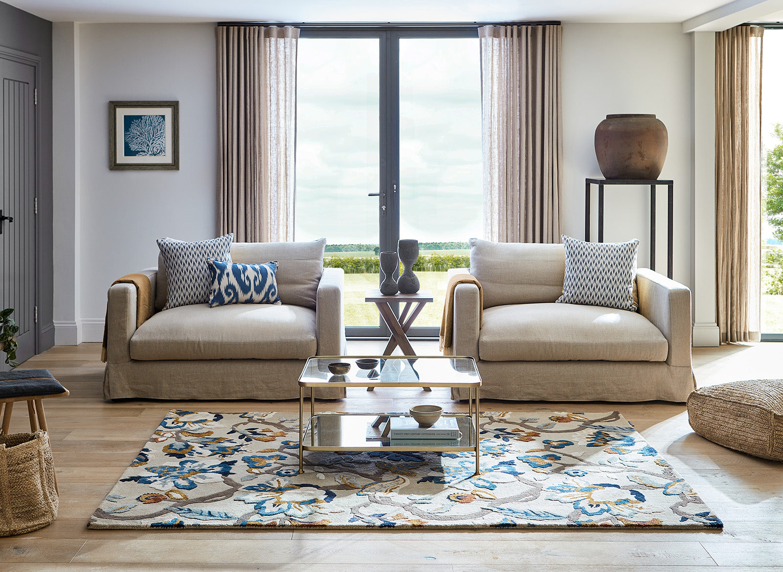 Mughal Garden Foliage Viscose Silk & Wool Carpet & Rug