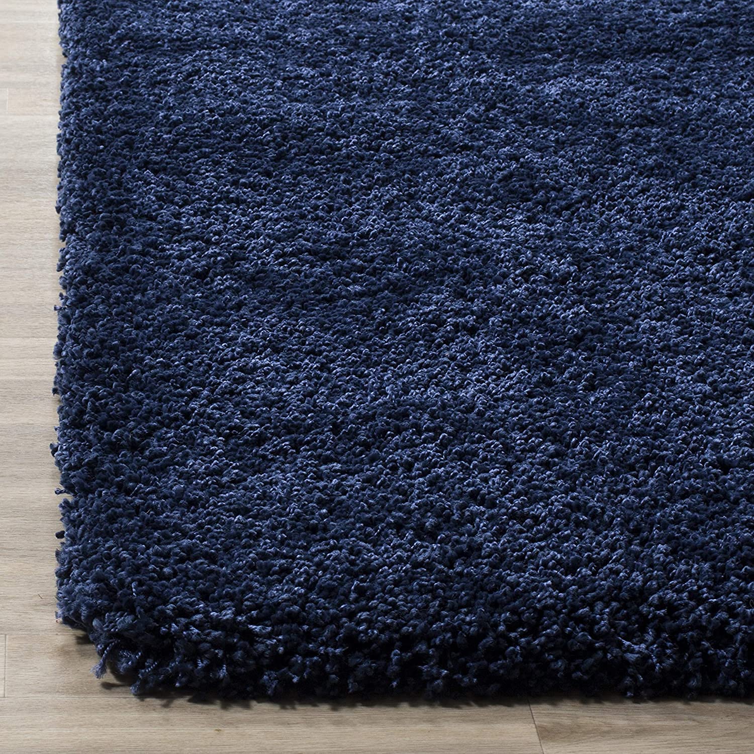 Navy Blue Luxe Shaggy Carpet & Rug