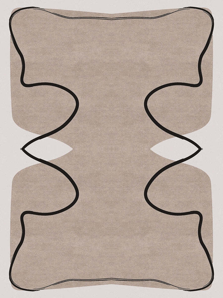 Beige & Ivory Color Hand-Tufted 100% New Zealand Wool Rug
