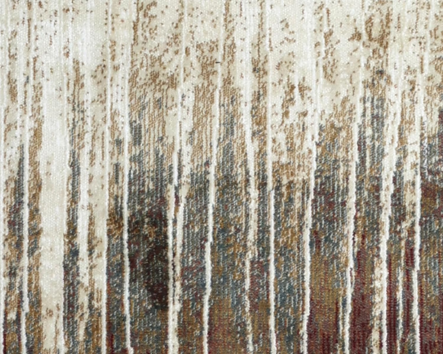 Offset Abstract Area Rug