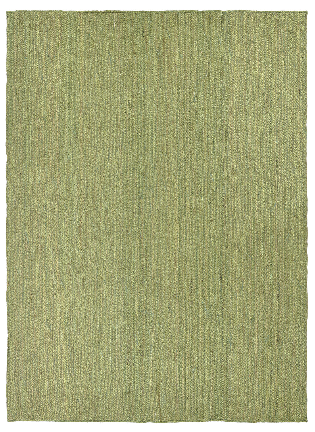 Olive Green Color Handmade Braided Jute Carpet