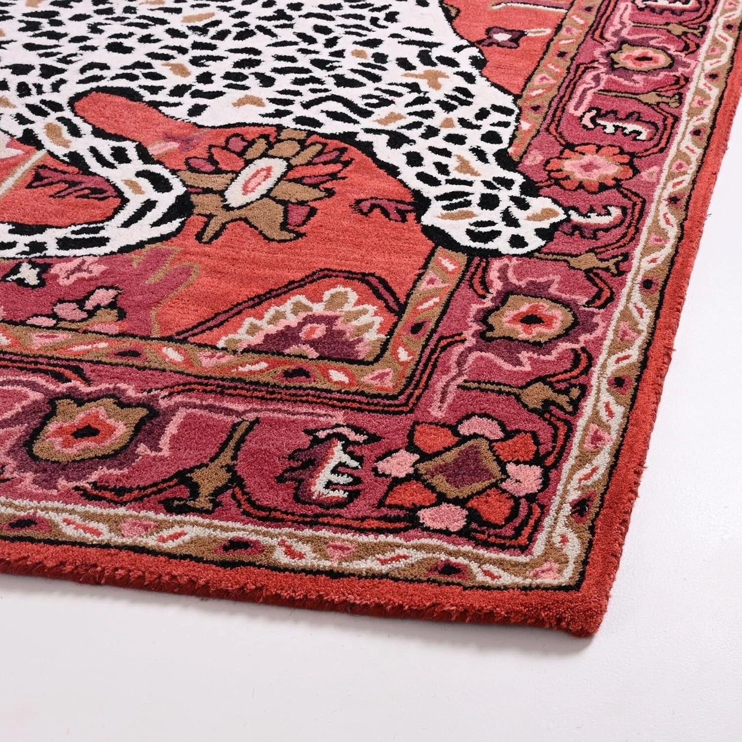Oriental Leopard Wool Carpet & Rug