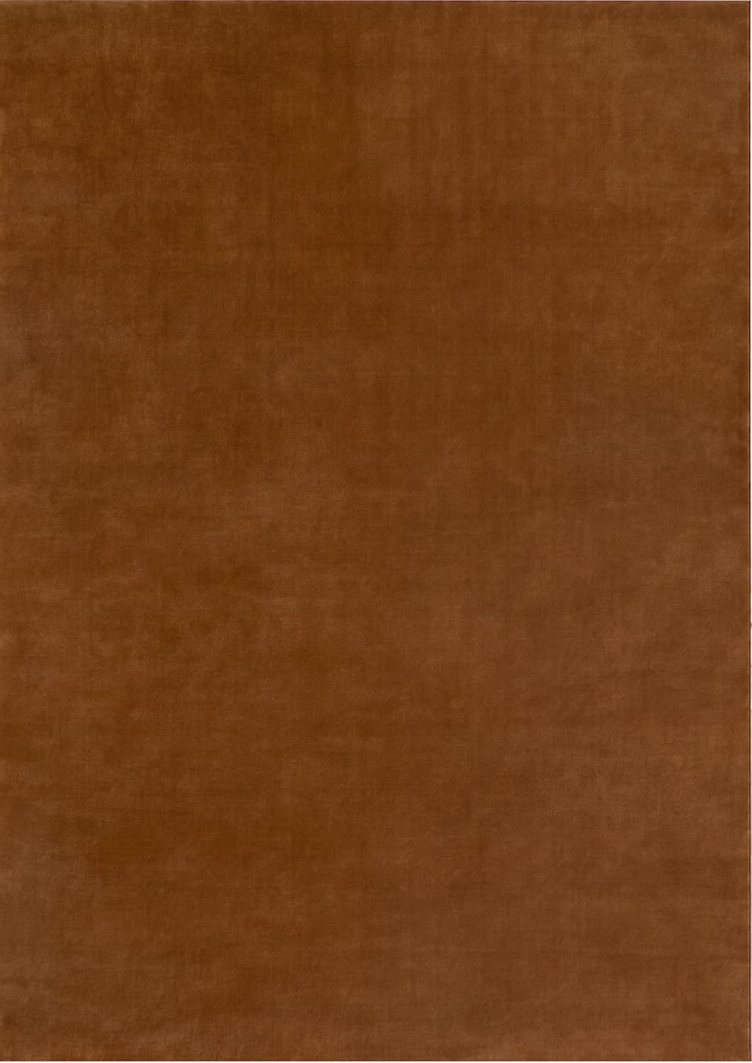 Pecan Color Wool Hand-tufted Solid Carpet & Rug