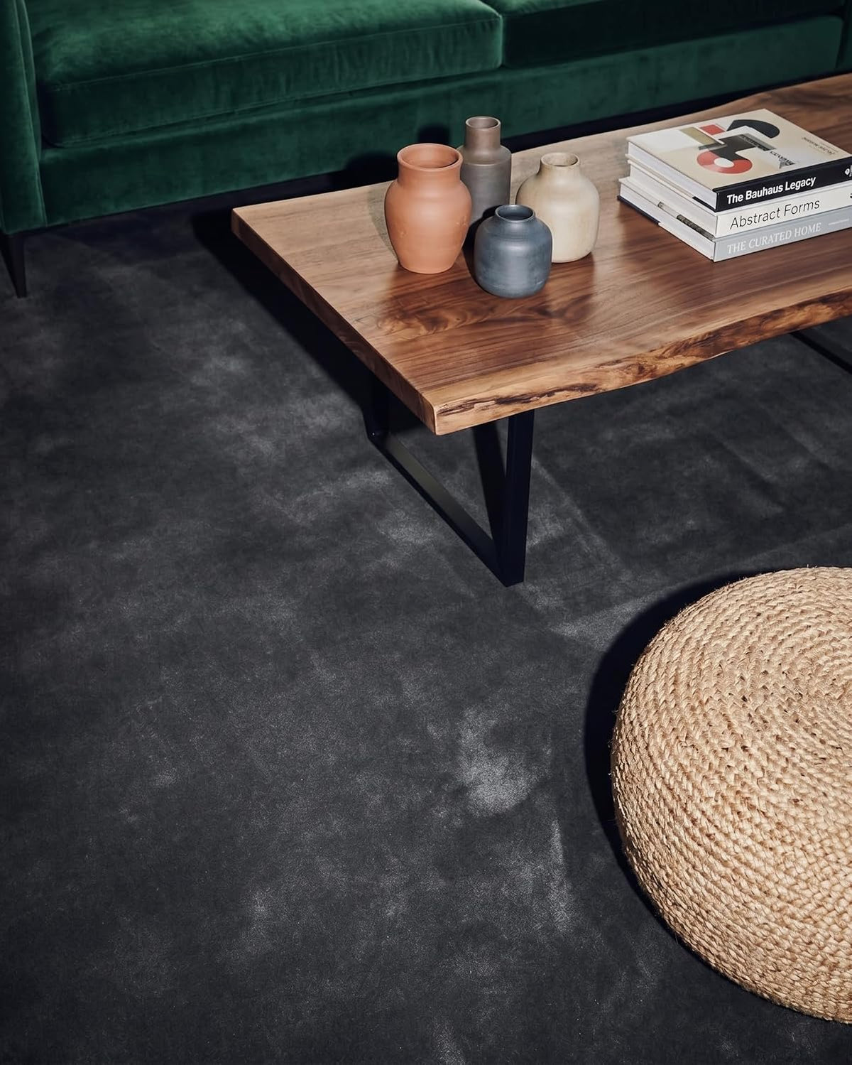Pencil Grey Color Wool Hand-tufted Solid Carpet & Rug
