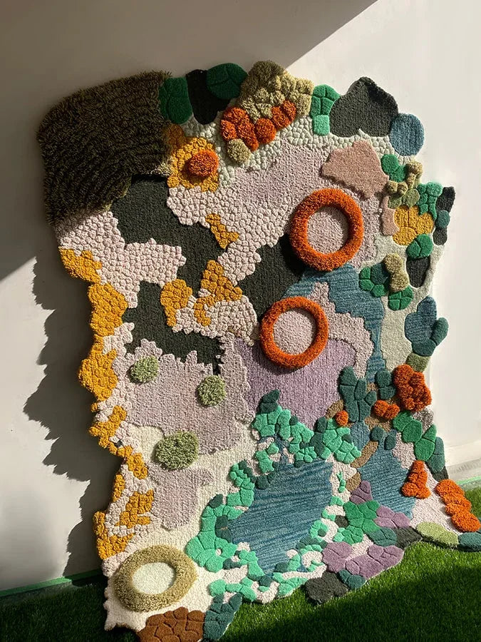Plush Multicolor High-Low Rug
