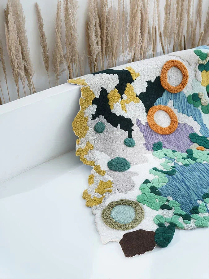 Plush Multicolor High-Low Rug