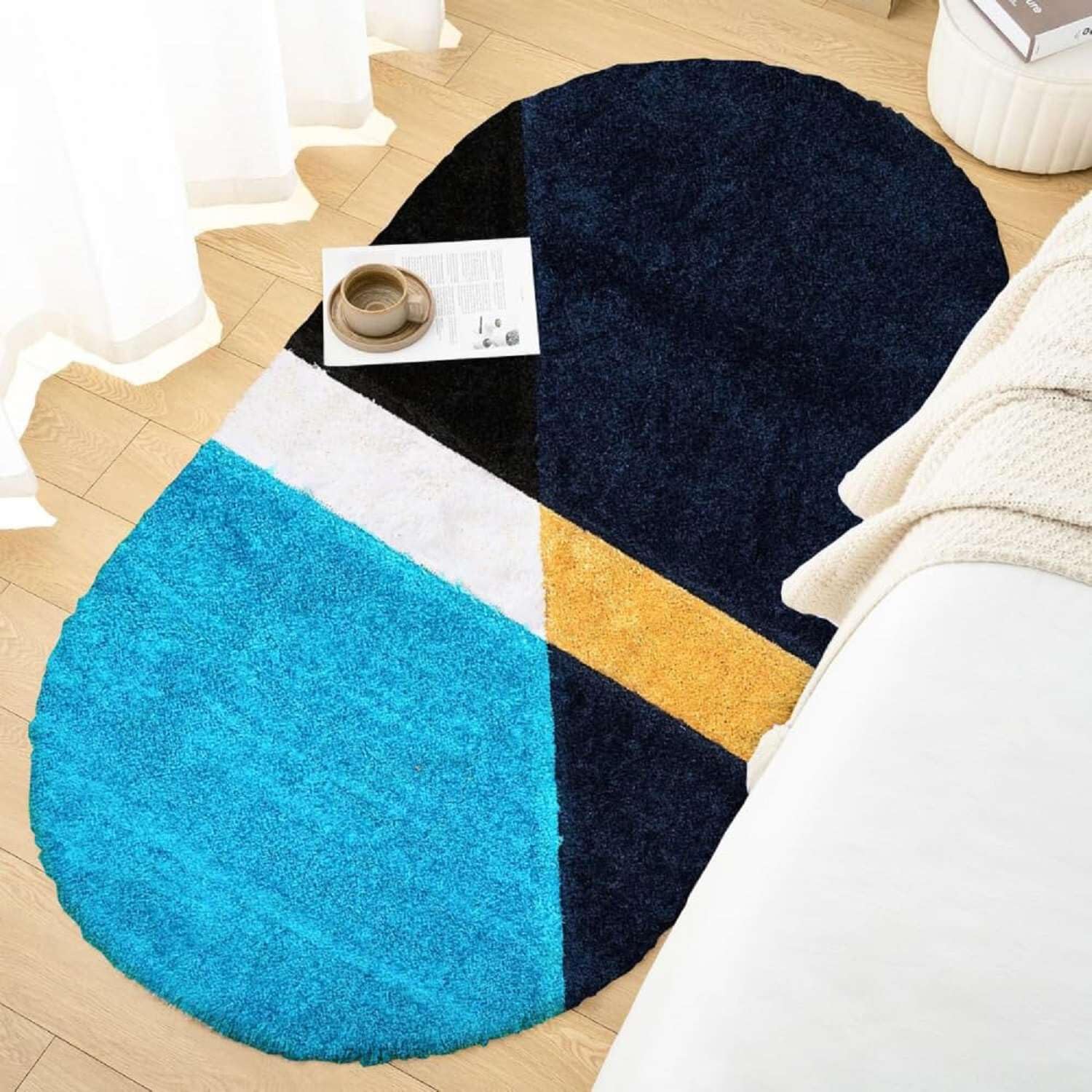 Plush Nest Oval Shaggy Carpet and Rug