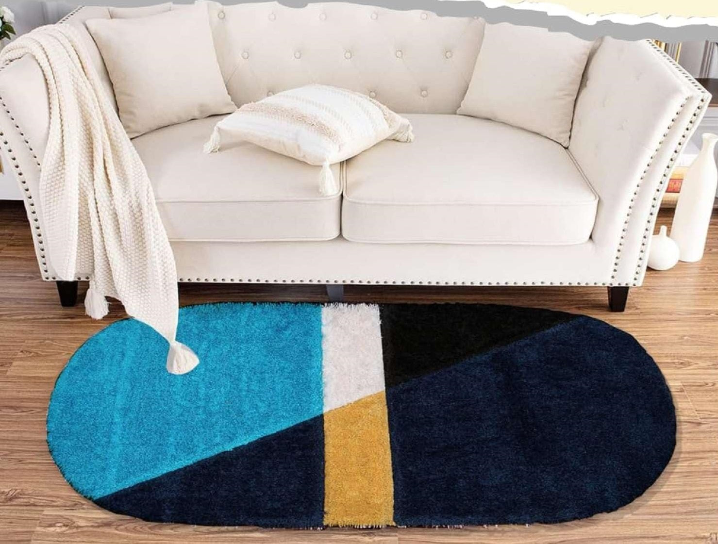 Plush Nest Oval Shaggy Carpet and Rug