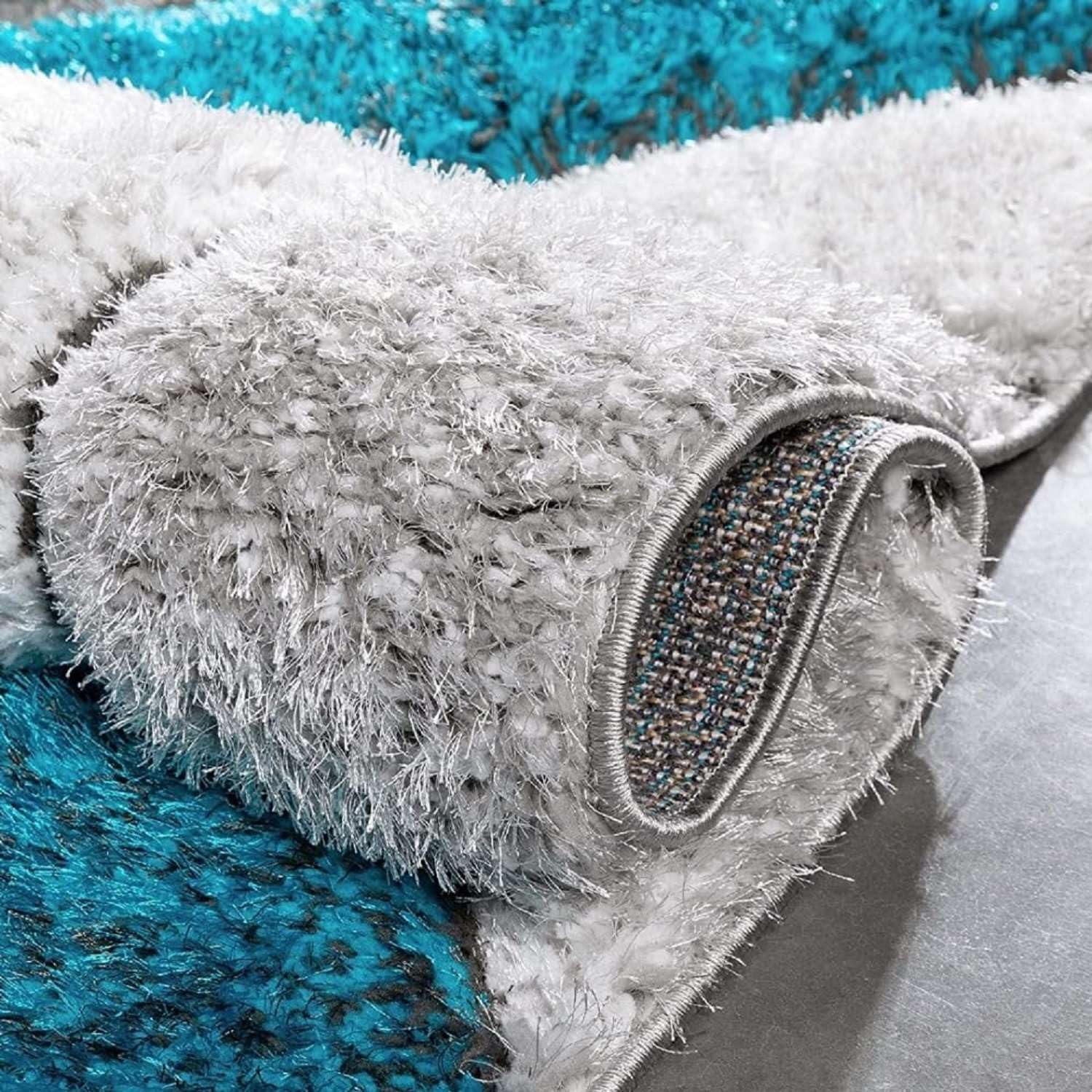 Plush Wave Oval Shaggy Carpet and Rug