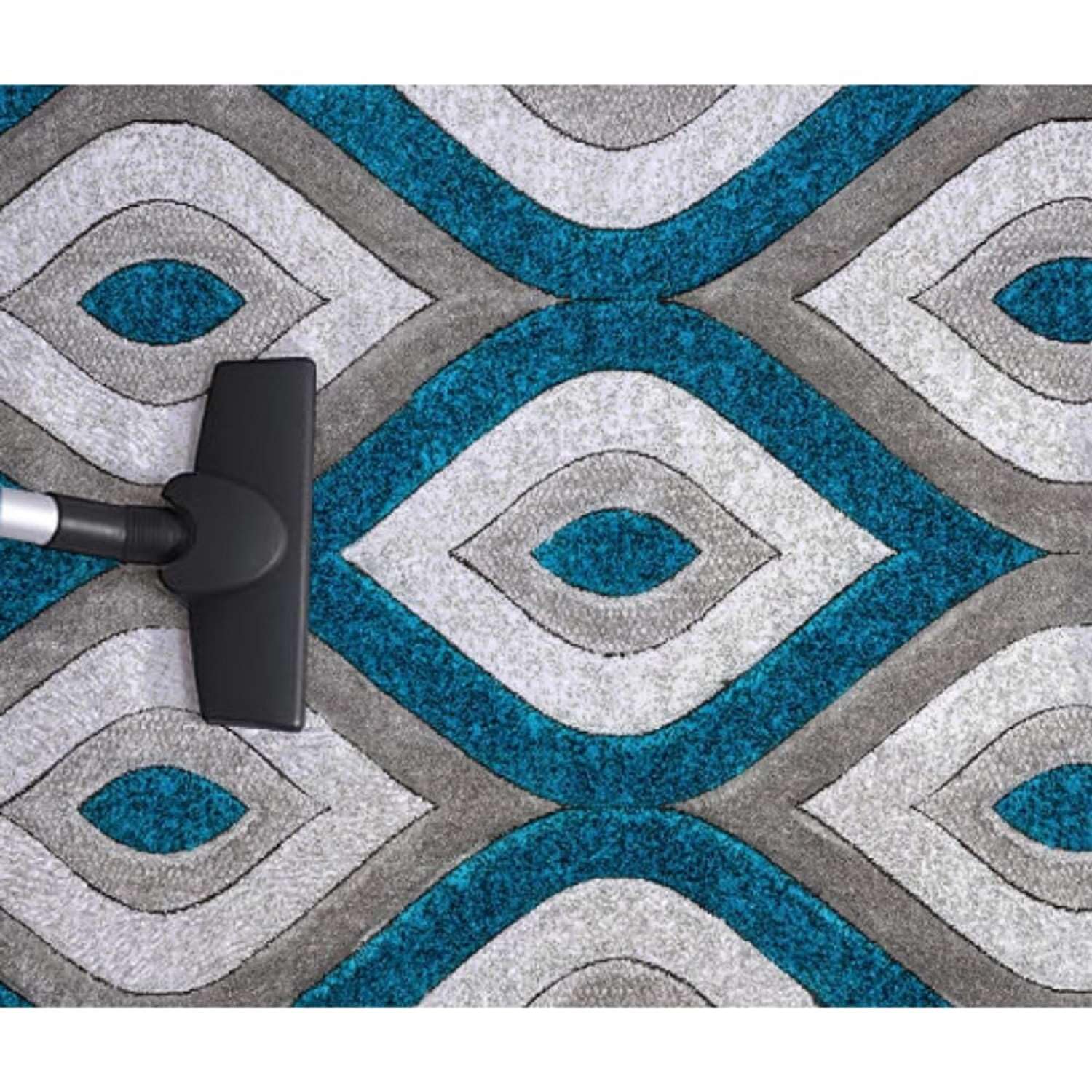 Plush Wave Oval Shaggy Carpet and Rug