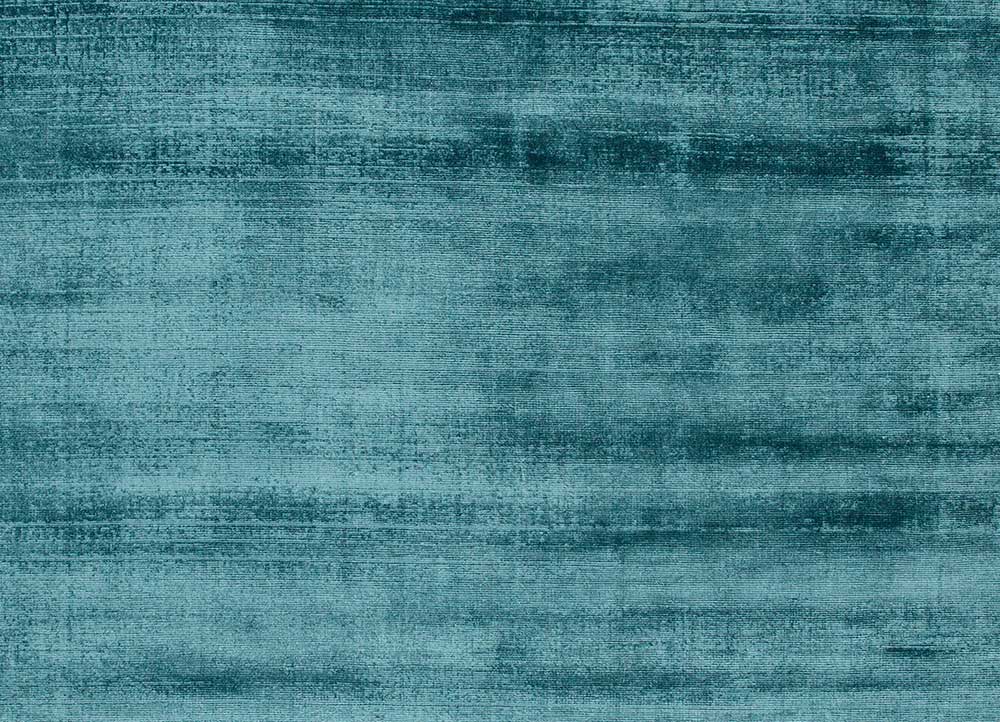 Torquoise Lustrous Loom Viscose Silk Hand-Tufted Rug