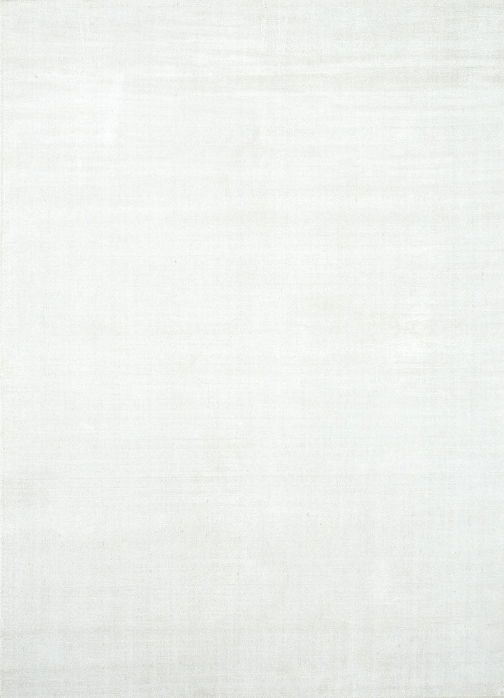 Snow White Viscose Silk Hand-Tufted Rug