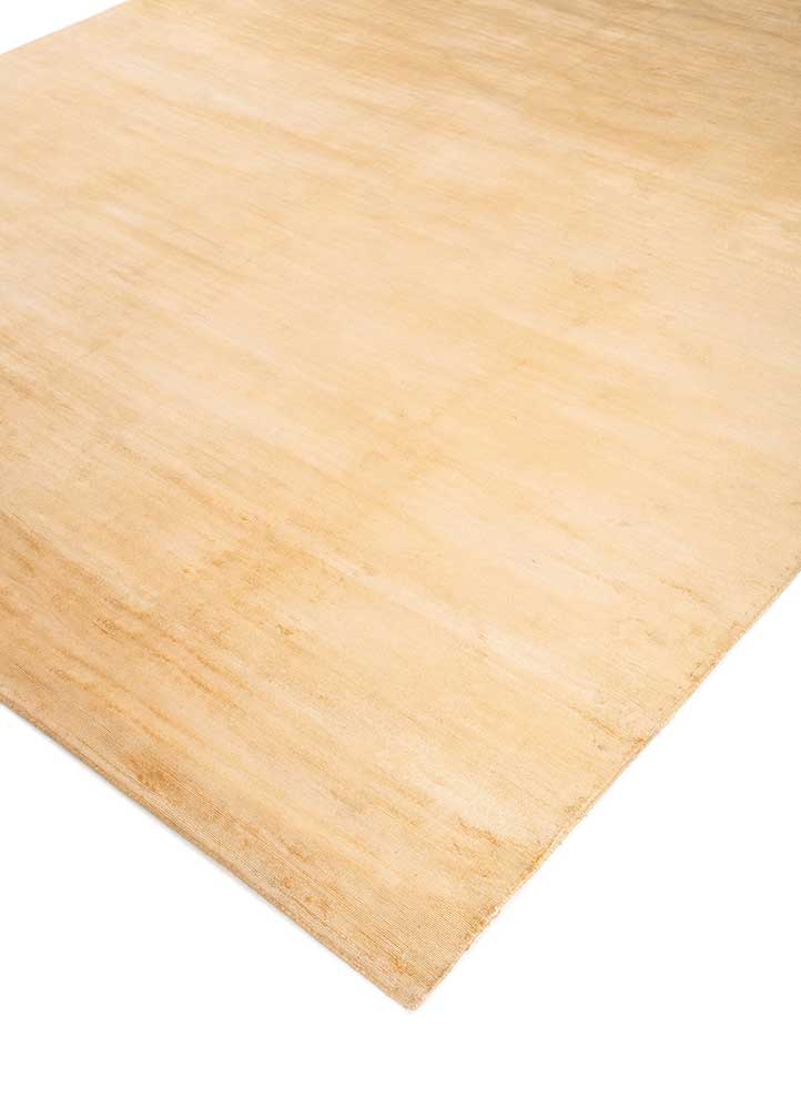 Tan Copper Soft Echo Viscose Silk Hand-Tufted Rug