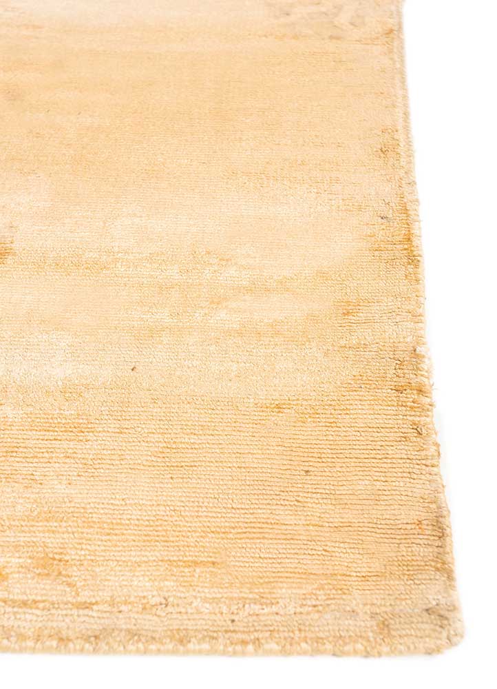 Tan Copper Soft Echo Viscose Silk Hand-Tufted Rug