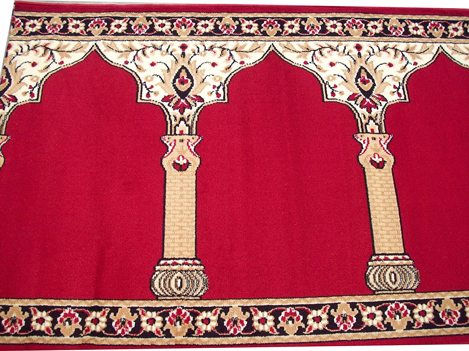 Red Janamaz Roll – Premium Masjid Carpet | Mosque Prayer Mat & Janamaz Rug