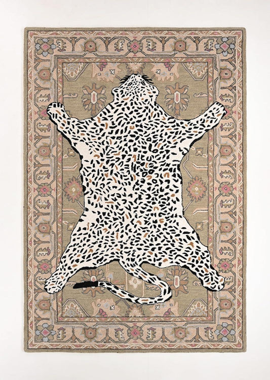 Regal Leopard Wool Carpet & Rug