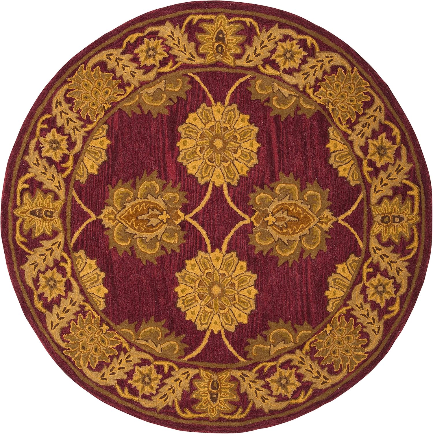 Rostam Persian Tufted Round Carpet & Rug
