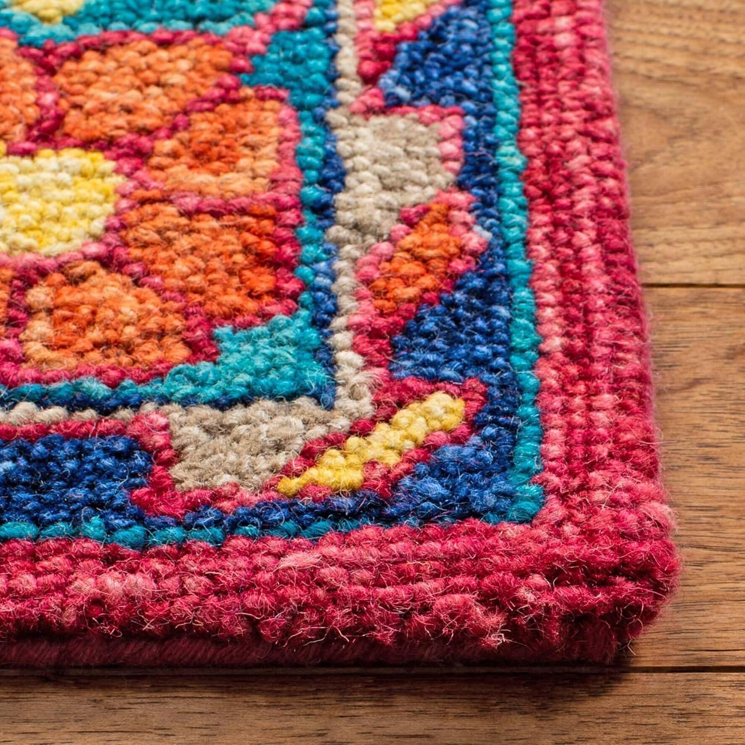 Ruby Pink Shedded Loop Carpet & Rug