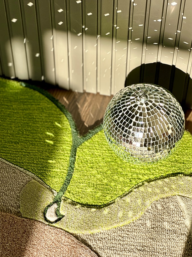 Bright Green Color Premium Handmade Woolen Irregular Rug