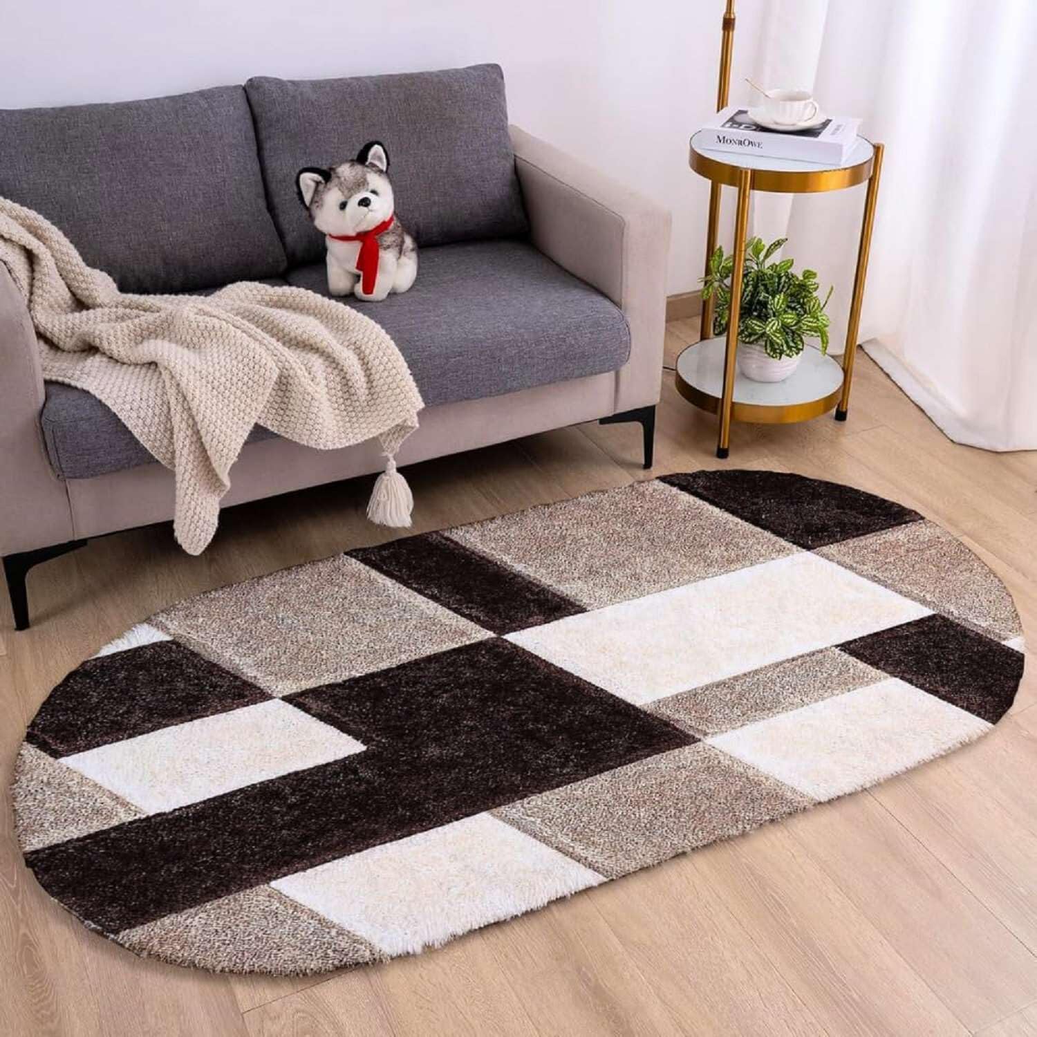 Shag Lux Oval Shaggy Carpet and Rug