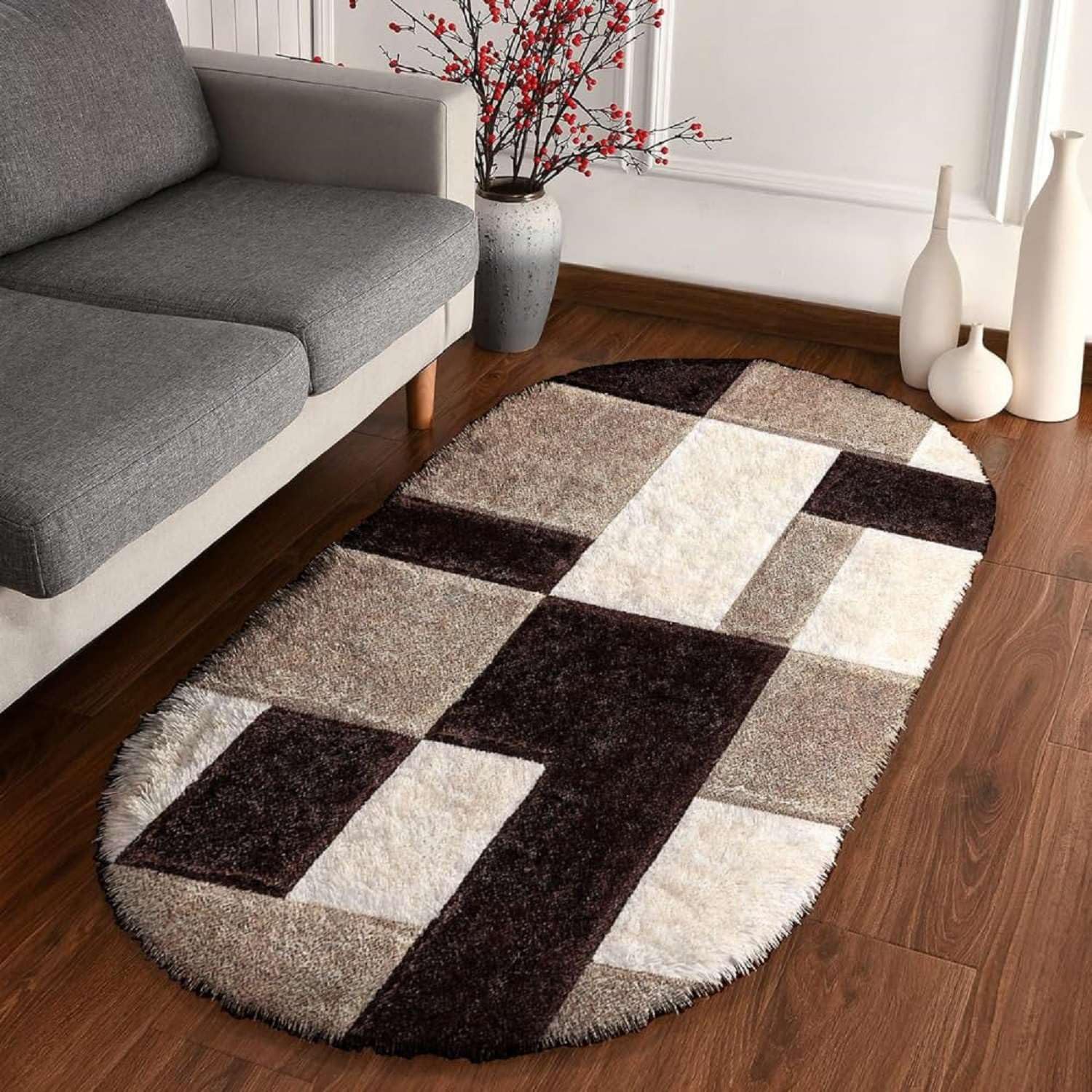 Shag Lux Oval Shaggy Carpet and Rug