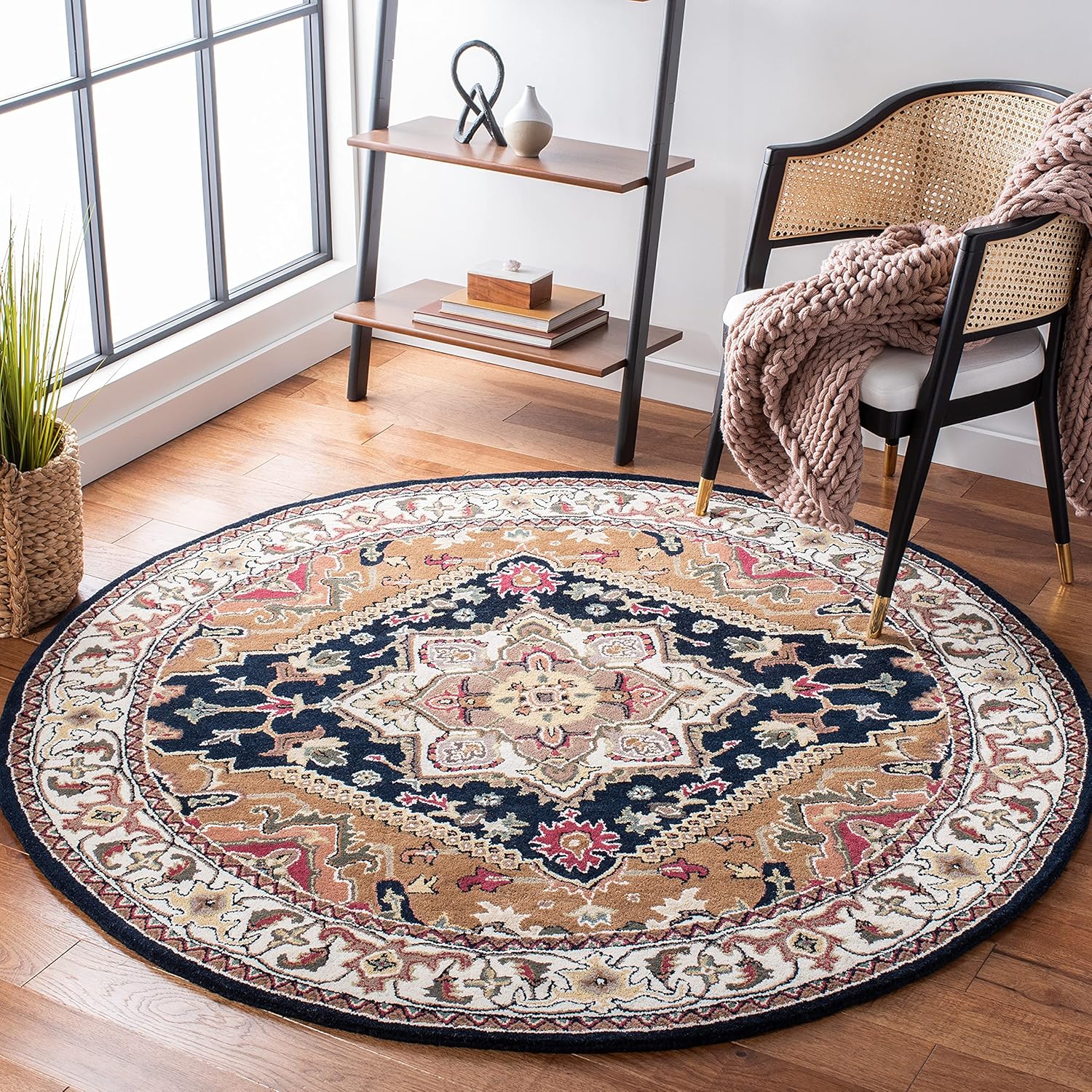Shiraz Persian Tufted Round Carpet & Rug