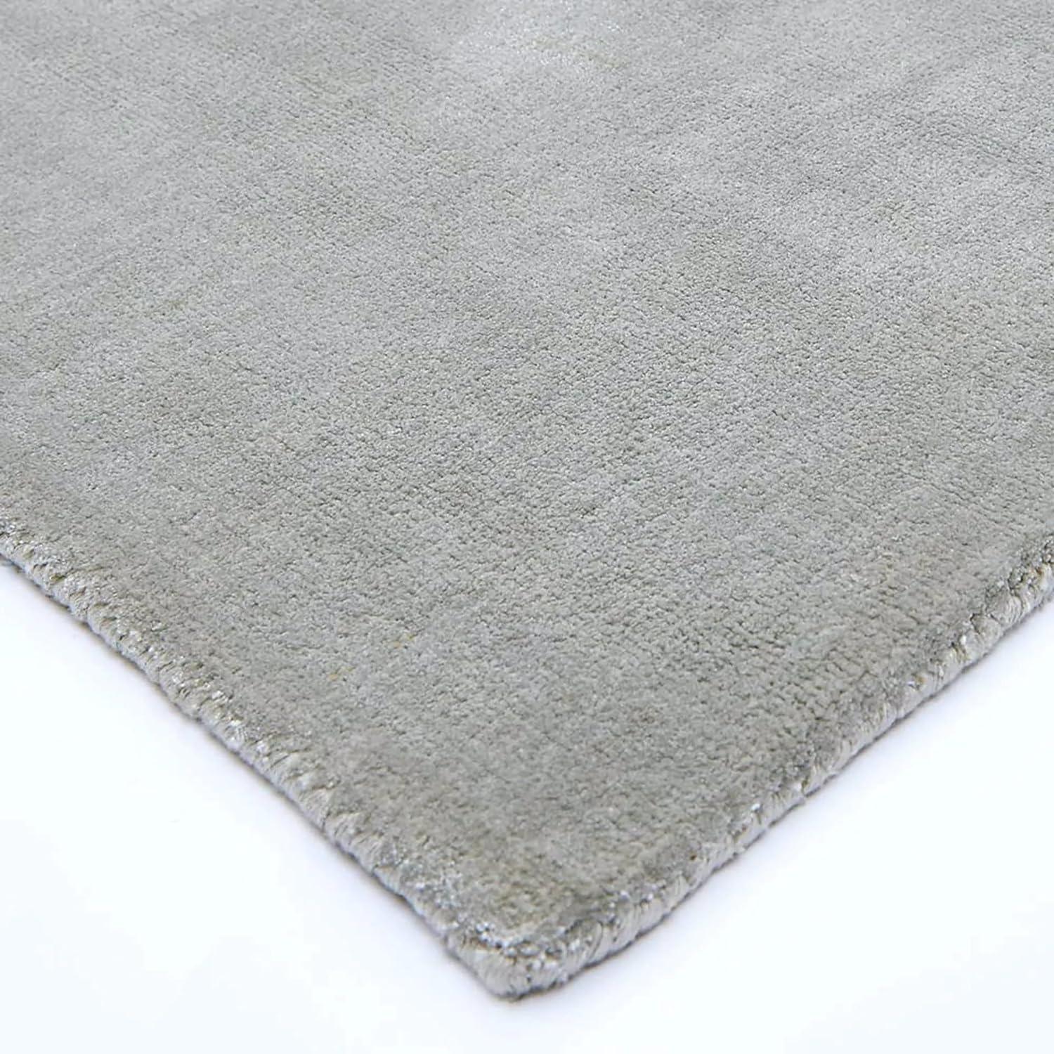 Silver Glow Fade Viscose Silk Hand-Tufted Rug