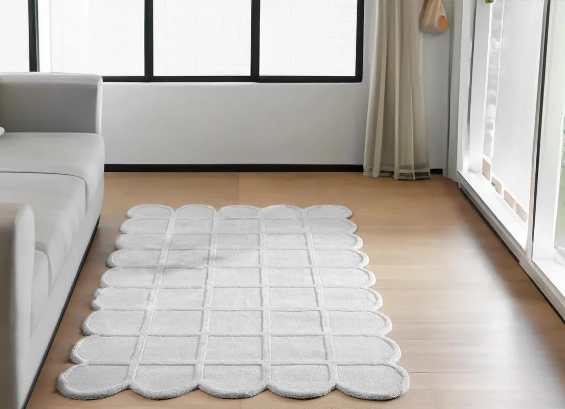 Silver Weave Irregular Carpet & Rug
