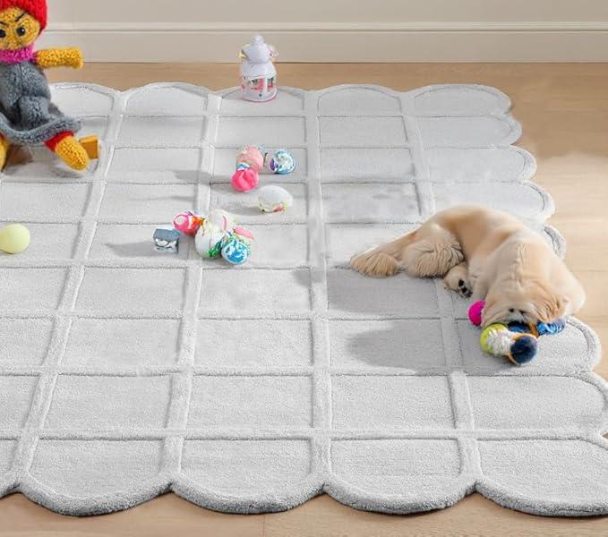 Silver Weave Irregular Carpet & Rug