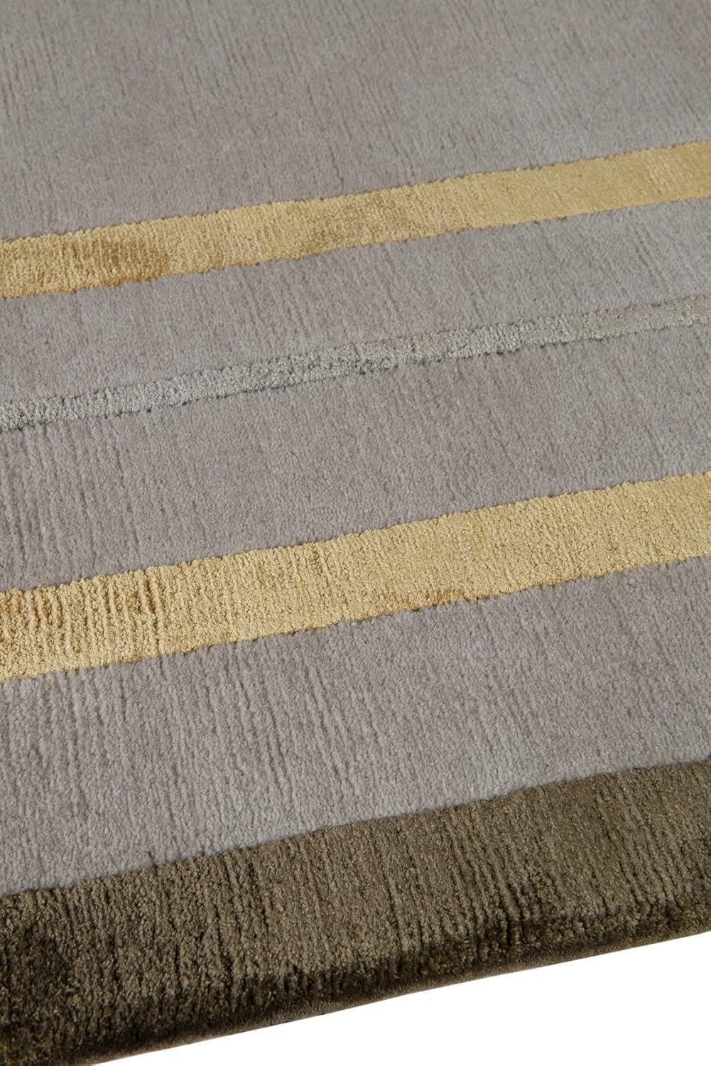 Soft Geometry Viscose Silk Hand-Tufted Rug