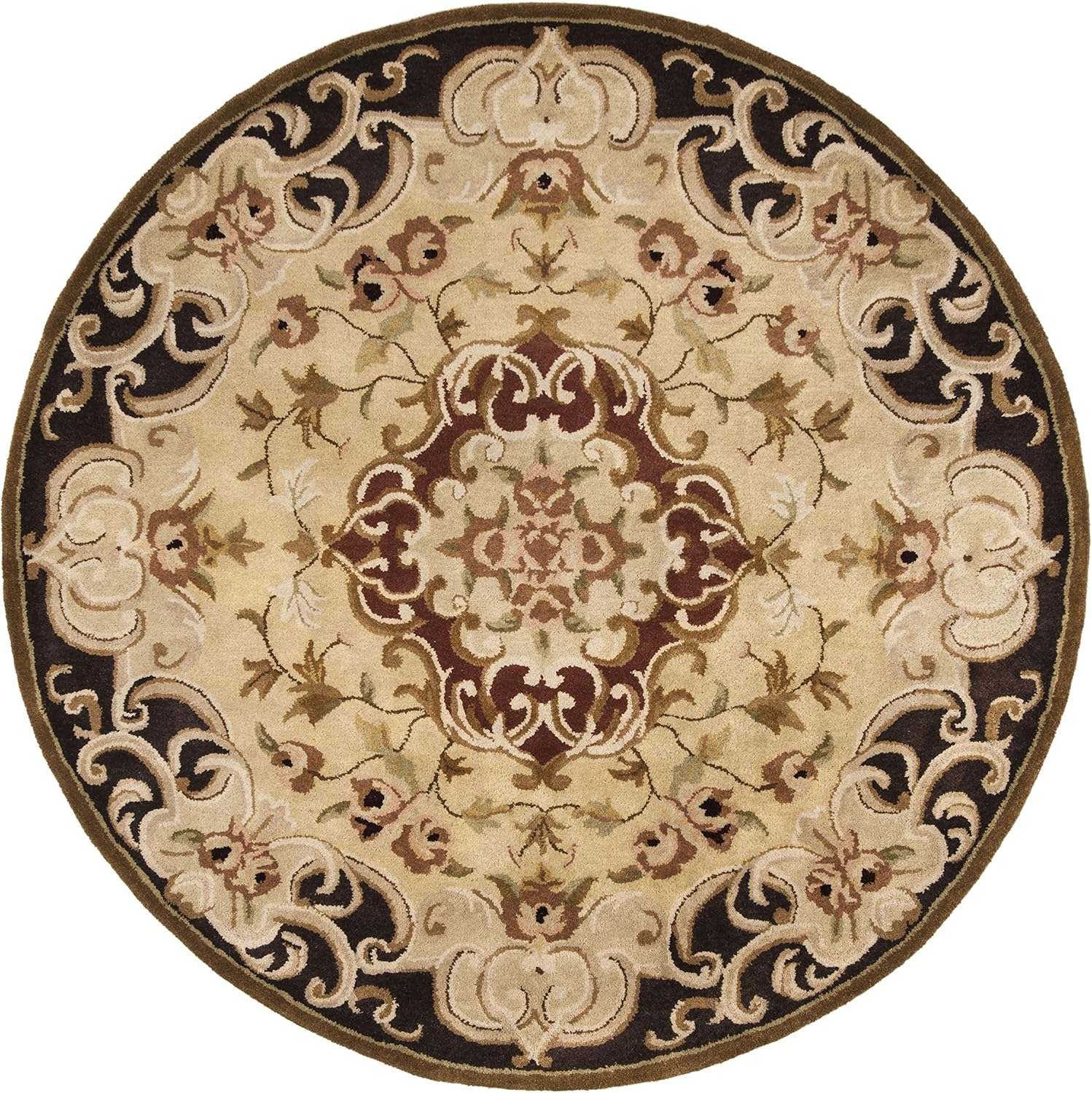 Sultani Persian Tufted Round Carpet & Rug