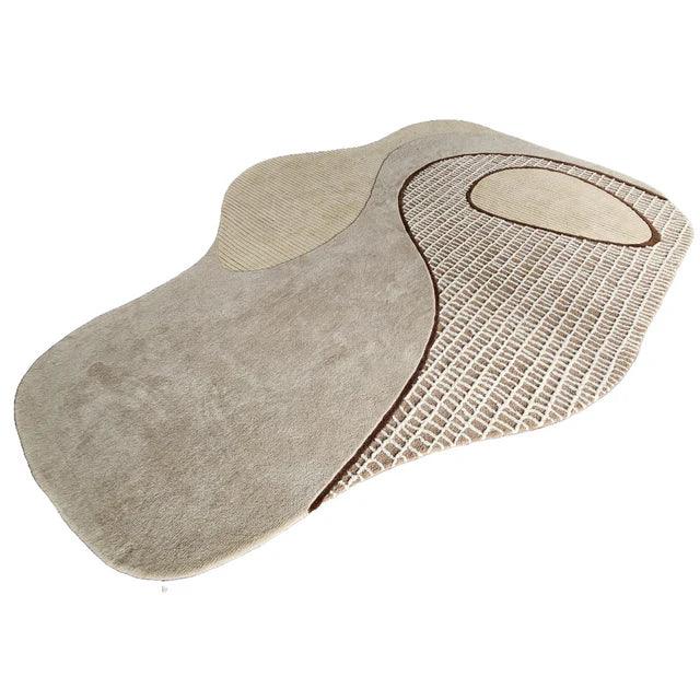 Superior Beige Irregular Rug