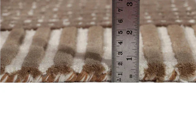 Supreme Ivory Brown Irregular Rug