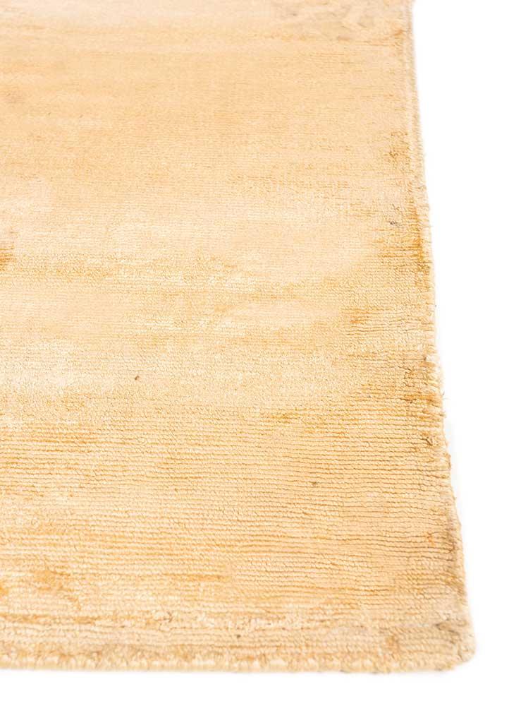 Tan Copper Soft Echo Viscose Silk Hand-Tufted Rug