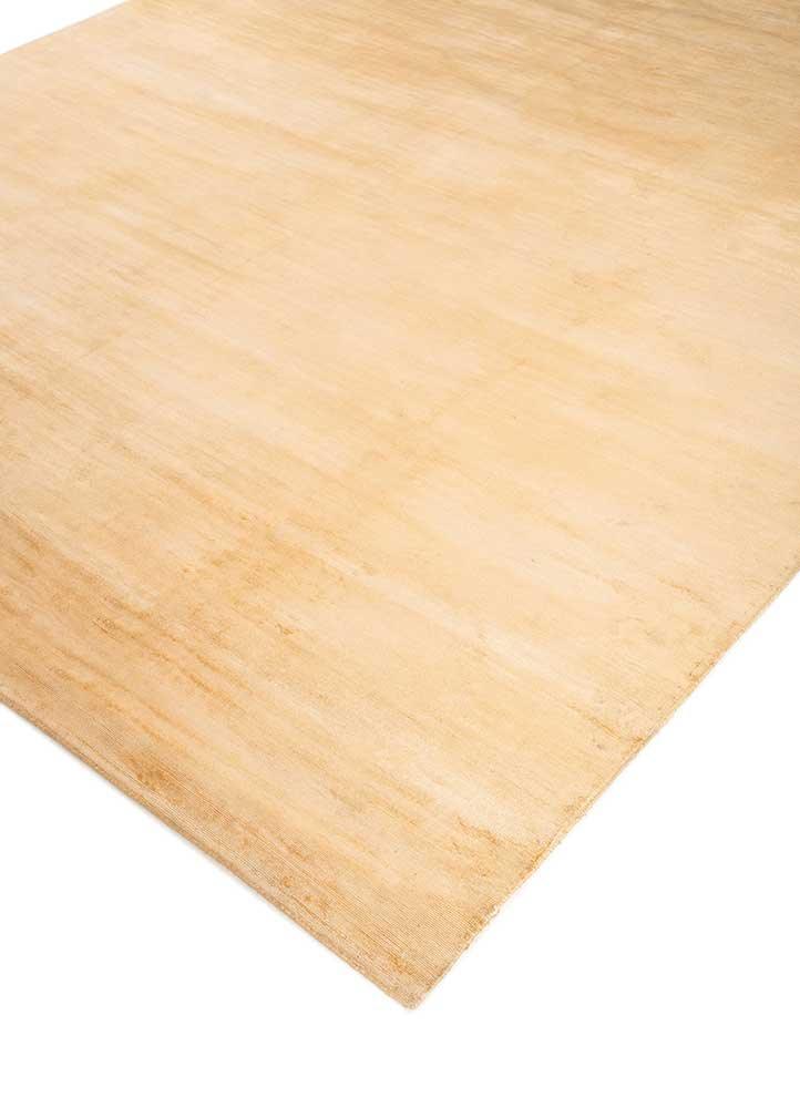 Tan Copper Soft Echo Viscose Silk Hand-Tufted Rug