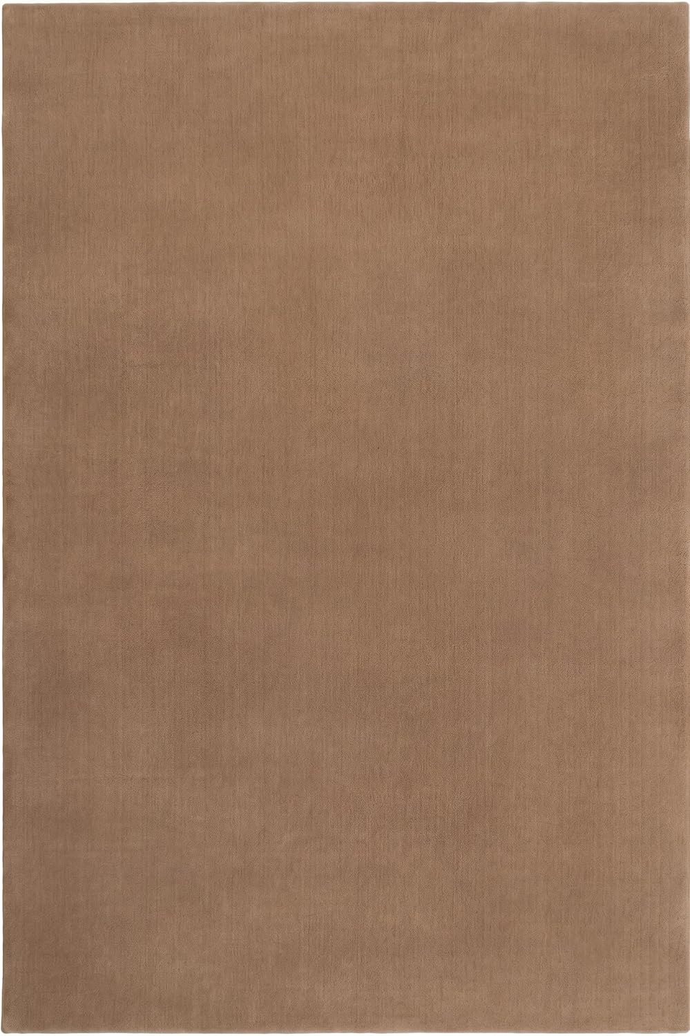 Taupe Color Wool Hand-tufted Solid Carpet & Rug