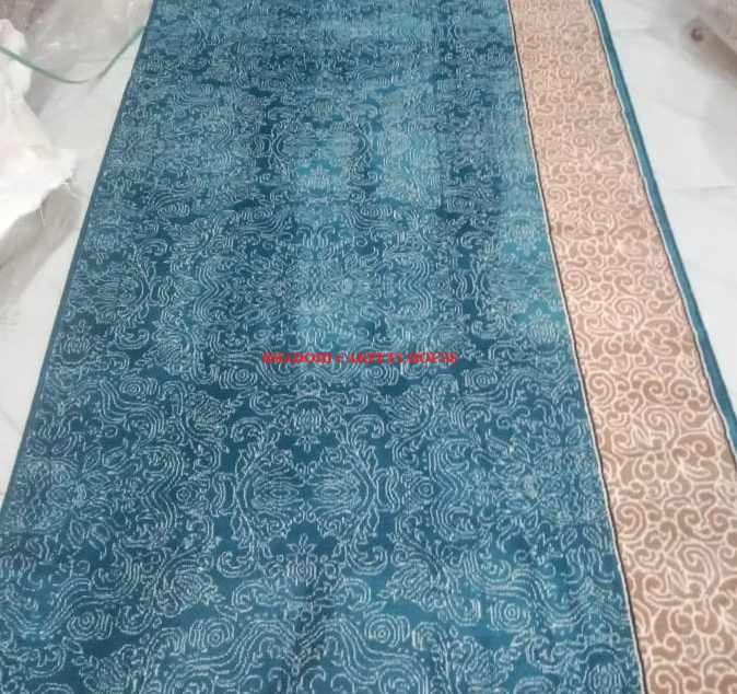 Turquoise Turkish Janamaz Roll – Imported Masjid Carpet | 15mm Ultra Soft & Luxurious Mosque Prayer Mat