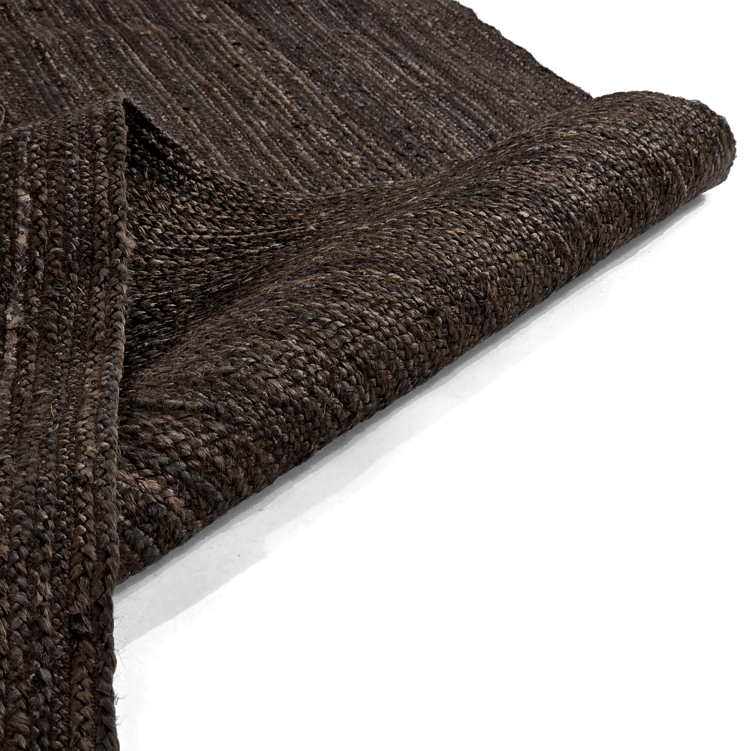 Umber Color Handmade Braided Jute Carpet