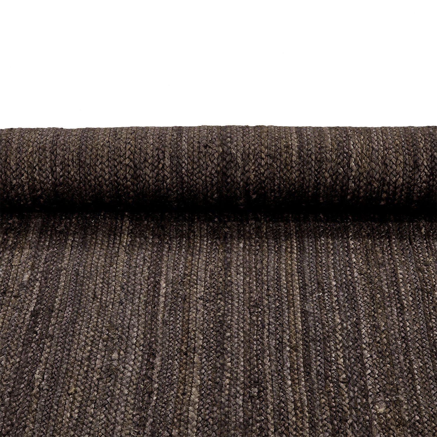 Umber Color Handmade Braided Jute Carpet