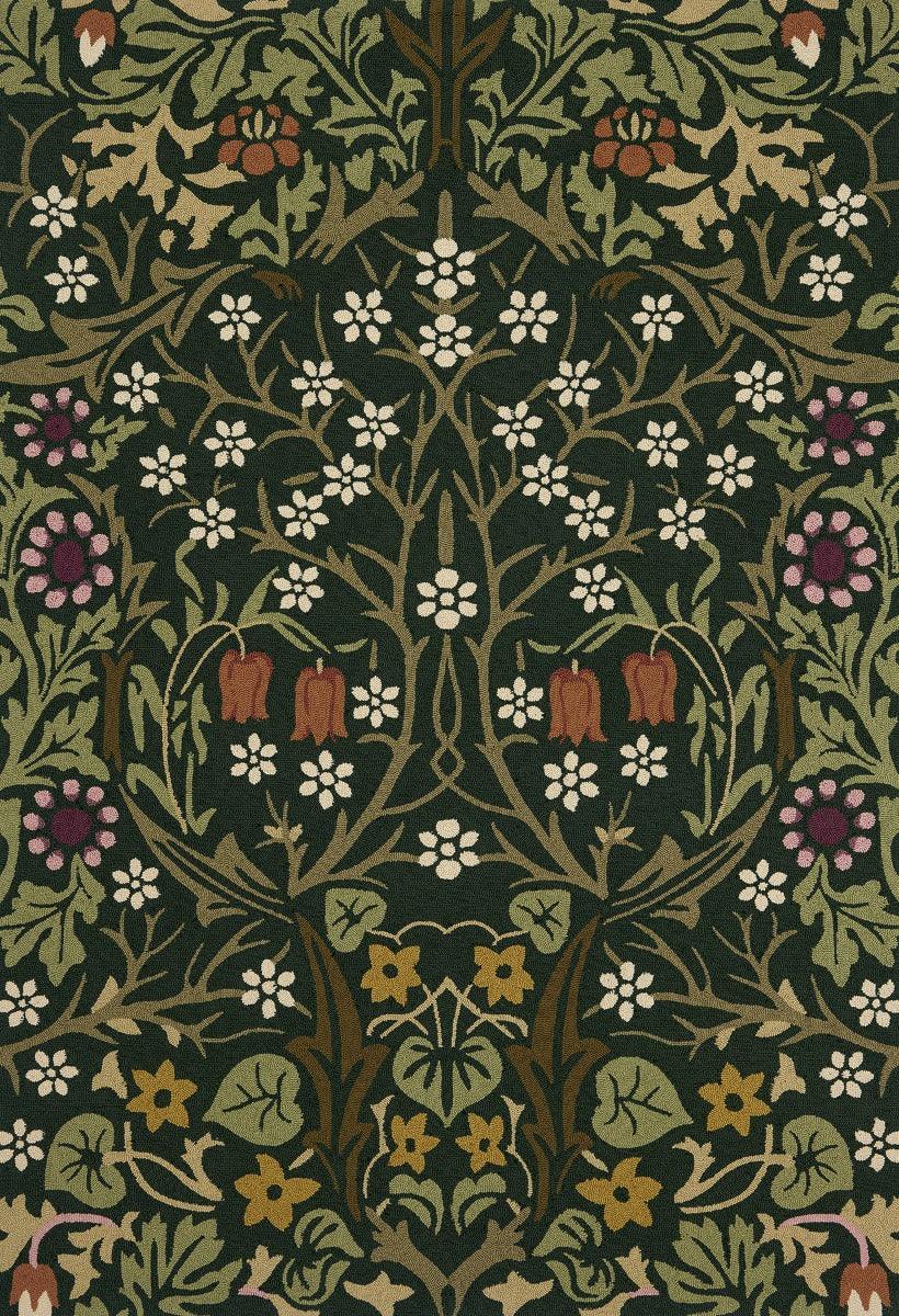Velvet Leaf Foliage Hand-Tufted Rug