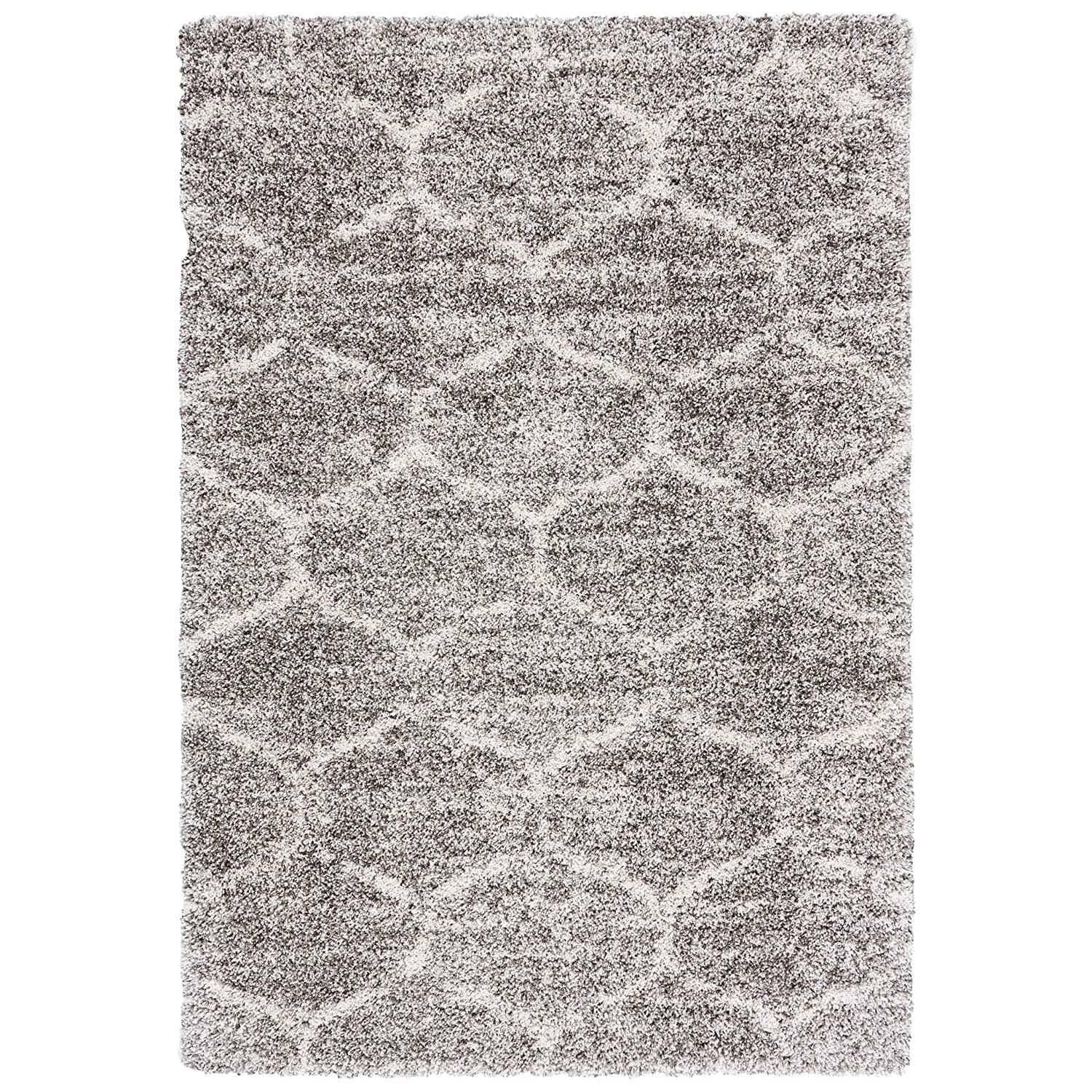 Velvetra ombre shaggy carpet rug with geometric pattern from Bhadohi Carpets House