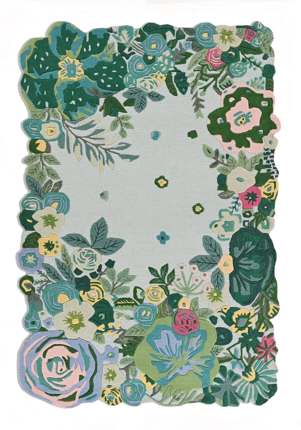 Verdant Foliage Irregular Carpet & Rug